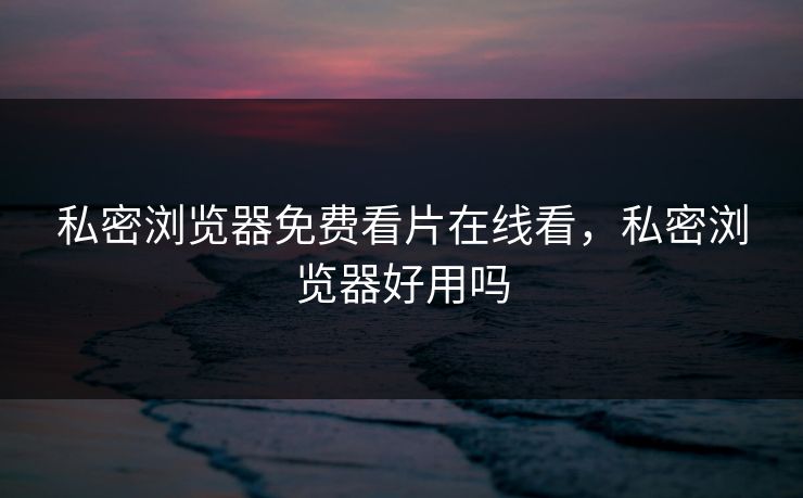 私密浏览器免费看片在线看,私密浏览器好用吗