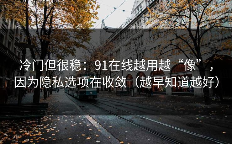 冷门但很稳:91在线越用越“像”,因为隐私选项在收敛(越早知道越好) 冷门但很稳:91在线越用越“像”,因为隐私选项在收敛(越早知道越好)
